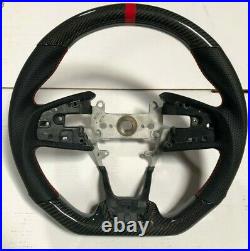 10th Gen Civic 16-21 Performance Leather Real Carbon Fiber Steering Wheel
