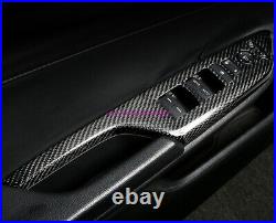 14X Real Carbon fiber Car Interior kit Cover Trim For Honda Civic 10th 2016-2019