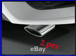 2 pcs EXHAUST Tip FINISHER Pipe 2016-19 Honda Civic X FC FK RS Genuine 1.5 1.8L