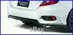 2 pcs EXHAUST Tip FINISHER Pipe 2016-19 Honda Civic X FC FK RS Genuine 1.5 1.8L