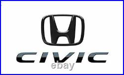 2016-2021 Civic Genuine Honda OEM Gloss Black Emblem Kit (08F20-TBA-100)