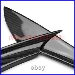 4Pcs Real 3k Carbon Fiber Front Bumper Lip Body Kit Diffuser Canard Splitter 06
