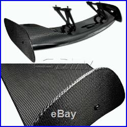57 Real Carbon Fiber Adjustable Rear Trunk GT Style Spoiler Wing Universal