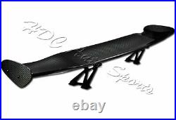 57 TYPE-2 3D Real Carbon Fiber Adjustable Rear Trunk GT Spoiler Wing Universal