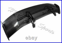 57 TYPE-2 3D Real Carbon Fiber Adjustable Rear Trunk GT Spoiler Wing Universal