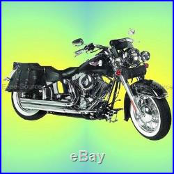 6pc Genuine Leather Motorcycle Saddlebags Barrel Sissy Windshield Tool For Honda