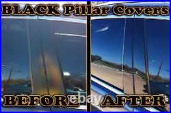 Black Pillar Posts for Honda Fit 09-12 6pc Set Door Cover Trim Piano Kit