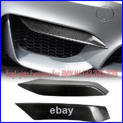 Carbon Fiber Eyelids Eyebrows Lids Headlight Molding Trim Covers For BMW M3 M4