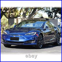 Carbon Fiber Eyelids Eyebrows Lids Headlight Trim Covers For Tesla model S 16-18