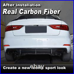 Fit For Audi A3 Standard Bumper 2014-2016 REAL Carbon Rear Diffuser Spoiler Lip