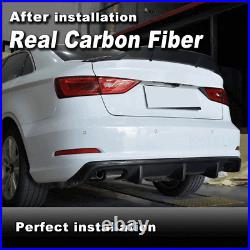 Fit For Audi A3 Standard Bumper 2014-2016 REAL Carbon Rear Diffuser Spoiler Lip