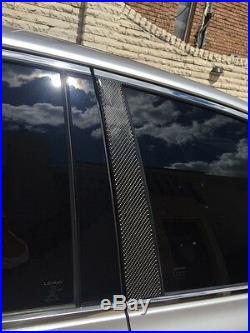 Fits Honda Civic Sedan 96-00 Real Carbon Fiber Black Window Pillar Posts 6PCS