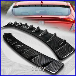 For 16-20 Honda Civic 4DR/Sedan Real Carbon Fiber Shark Fin Rear Window Spoiler