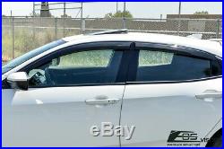 For 16-Up Honda Civic Hatchback Clip-On REAL MUGEN Style Side Vent Window Visors