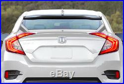 For 2016-19 Honda Civic 4DR/Sedan TYPE-R Factory White Trunk Real Carbon Spoiler