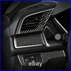 For Honda Civic 10Th 2016-2020 Real Carbon Air Conditioning Air Outlet Vent Trim