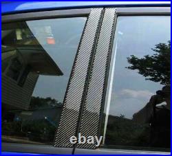 For Honda Civic 2006-2011 Real Carbon Fiber Car Window Bc Pillar Trim Sticker 6X