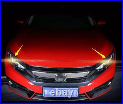 For Honda Civic 2016-2020 Exterior Headlight Lamp Strip Trim Real Carbon Fiber