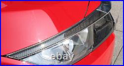 For Honda Civic 2016-2020 Exterior Headlight Lamp Strip Trim Real Carbon Fiber
