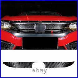 For Honda Civic 2016-2021 real carbon fiber Front Bumper Center Hood Grill Strip