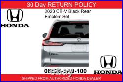 Genuine New 2023-2025 Honda CR-V Black Rear Emblem Set 08F20-3A0-100 Genuine New 2023-2025 Honda CR-V Black Rear Emblem Set 08F20-3A0-100
