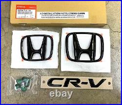 Genuine OEM Honda 2017 2022 CR-V Gloss Black Logo Emblem Set 08F20-TLA-100 CRV