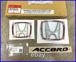 Genuine OEM Honda 2018-2022 Accord Gloss Black Logo Emblem Set 08F20-TVA-100