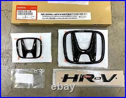 Genuine OEM Honda 2019-2022 HR-V Gloss Black Logo Emblem Set 08F20-T7S-100 HRV