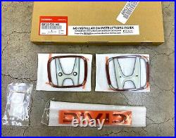 Genuine OEM Honda Civic 4dr Sedan Gloss Black Logo Emblem Set 08F20T20100 22-24