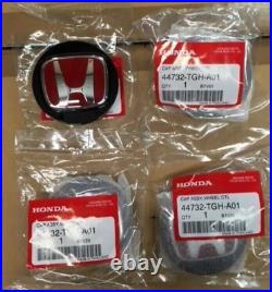 Genuine OEM Honda Civic Type-R Wheel Center Caps FK2 FK8 Black Red H 69mm NEW