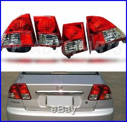 Genuine Part Rear Red Tail Light Lamp For Honda CIVIC Dimension Sedan 1995-2003
