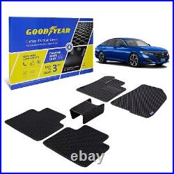 Goodyear Floor Mats All Weather Liners for 18-22 Honda Accord Black/Black
