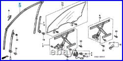 HONDA CIVIC EK# 2D 3D 96-00 Genuine Front Door Run Channel Right & Left Set OEM