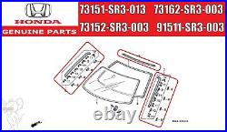 HONDA Civic 92-95 Genuine MOLDING FR WINDSHIELD SIDE RH&LH UPPER 8 clips Set OEM