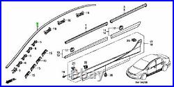 HONDA Genuine OEM CIVIC Molding L&R Drip Side Set 73168-SNA-013 73158-SNA-013