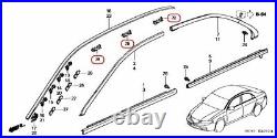 HONDA OEM Molding L&R Drip Side & Clip Set of 18 for CIVIC