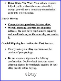 Honda Camera Service Repair 36160-THR-A11-M1,36160-THR-A02-M1,36160-TG8-A92-M1