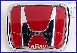 Honda Civic EK9 Type R FRONT AND REAR EMBLEMS JDM Red Genuine Badges MK6 1996-99