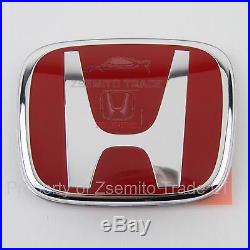 Honda Civic SI EP3 Type R FRONT REAR EMBLEMS JDM H Red Genuine Badges 2001-2003