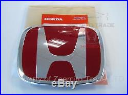 Honda Civic Si FRONT REAR EMBLEM JDM FD2 H Red Genuine NEW 06 14 Badge Type R