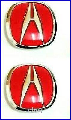 Honda Genuine 97-01 Acura Integra DC2 Type-R RED A Emblem Front and Rear NEW