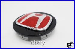 Honda Genuine Acura Civic Type-R Wheel Center Cap Red Emblem 4 piece Set New