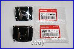 Honda Genuine S2000 Black Emblem Badge Set AP1 AP2 75700 75701-S2A-000ZB 75700