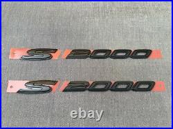 Honda Genuine S2000 Black Front Fender Emblems Badges for S2000 CR/S2000 Type S