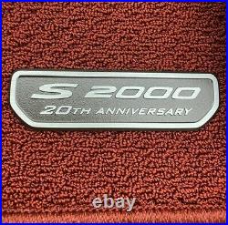 Honda S2000 20th Anniversary Genuine Floor Mat Set Red Limited Edition Rare New