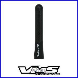 Honda S2000 Black Real Carbon Fiber Short 3 Inch Euro Style Replacement Antenna