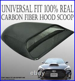 JDM 100% Real Carbon Fiber DECORATIVE FUNCTIONAL HOOD SCOOP AIR FLOW VENT W109