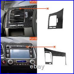 Left Air Outlet Vent & GPS Navigation Panel Trim For Honda Civic8 2006-11 2pcs