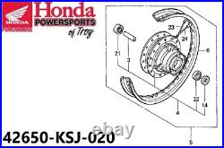 New Genuine Honda Oem Complete Rear Wheel 1985-2013 Xr100r And Crf100f