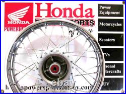 New Genuine Honda Oem Complete Rear Wheel 2001-03 Xr80r / 2004-13 Crf80f